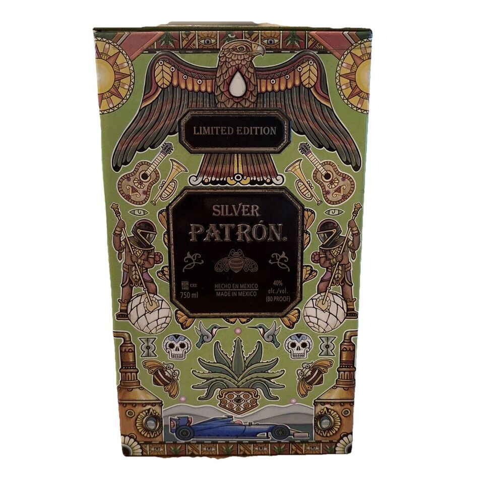 Patron Silver Limited Edition 2023 Collectable Tin Sergio Perez Love Of Mexico